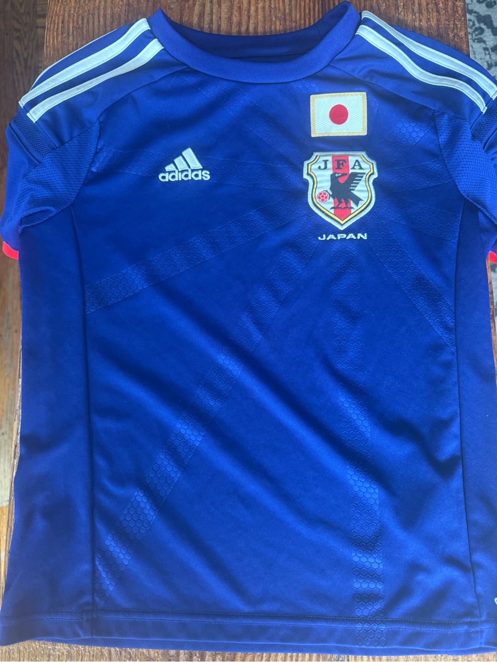 adidas Kids Japan Soccer Jersey - Royal Blue with White Stripes